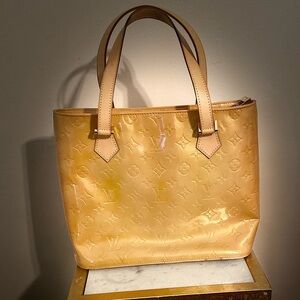 Authentic Louis Vuitton Vernis (yellow) handbag